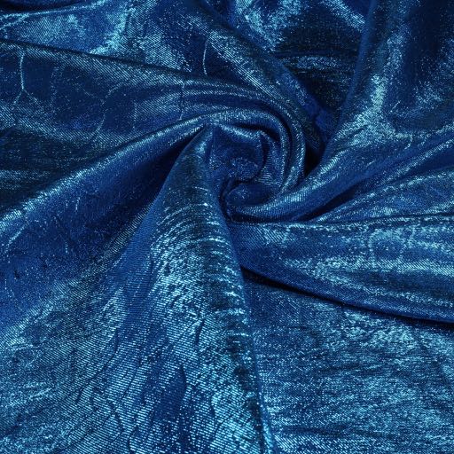 Lurex stof gekreukt aqua