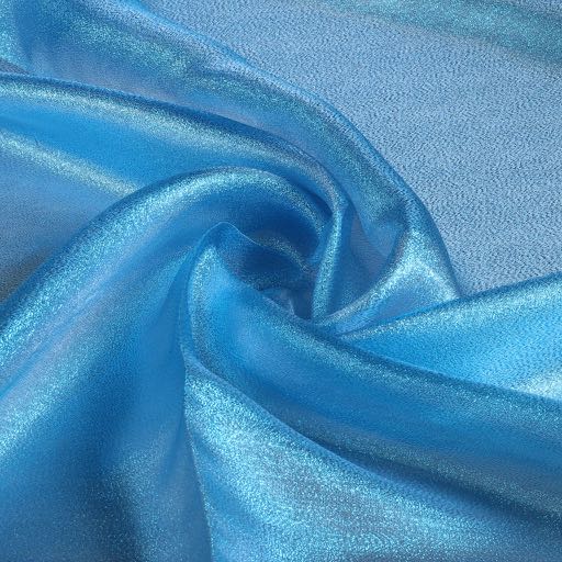 Fancy Organza crepe stof aqua