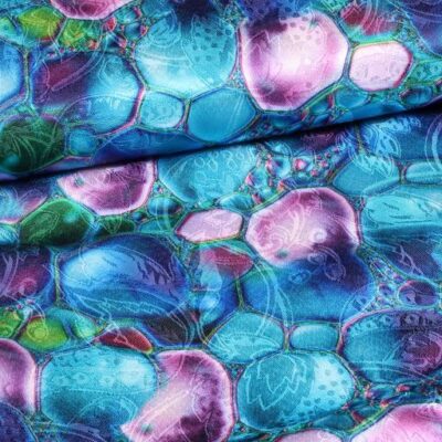 Bloem jacquard stof multikleur