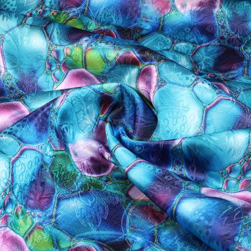 Bloem jacquard stof multikleur