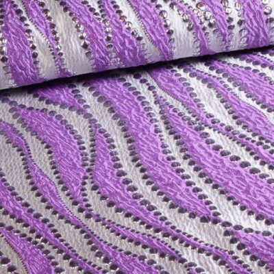 Jacquard lurex stippen paars
