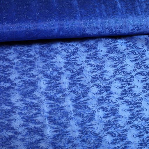 Organza stof kobalt