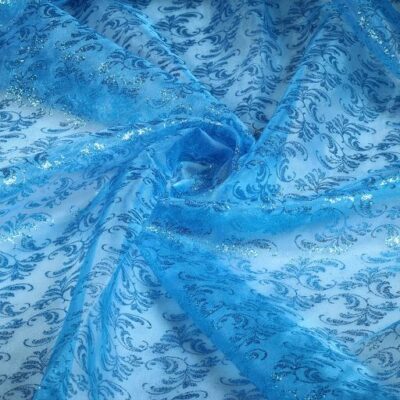 Organza stof aqua