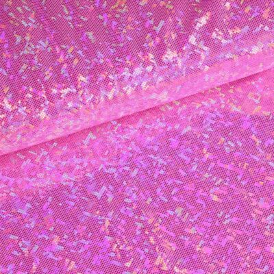 Mystique Deluxe foil hologram stof roze
