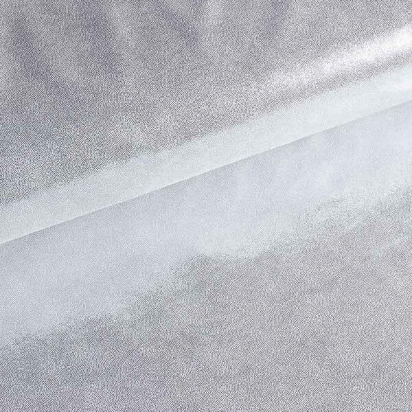 Mystique foil stof zilver
