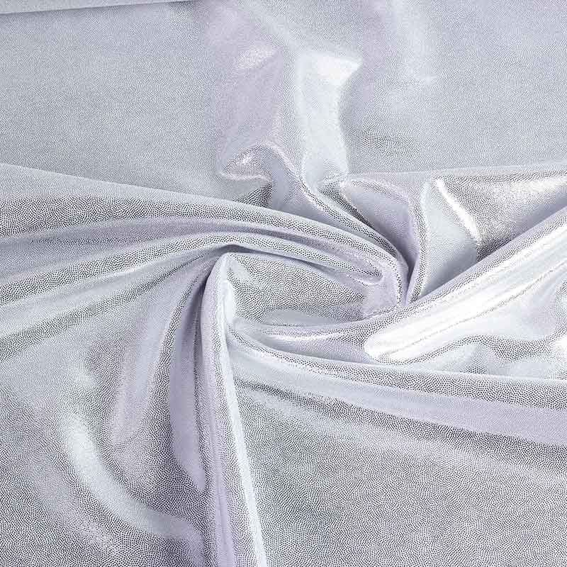 Mystique foil stof zilver