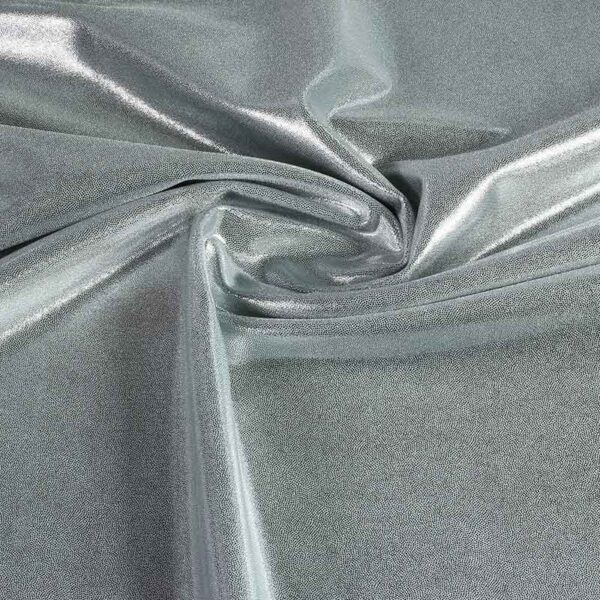 Mystique foil stof donker zilver