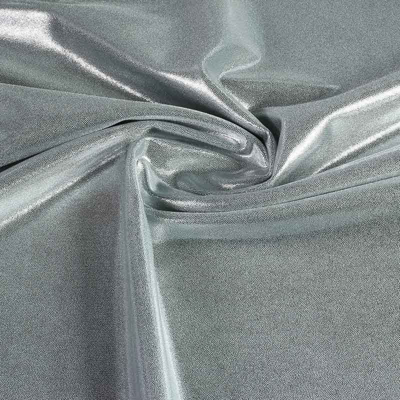 Mystique foil stof donker zilver