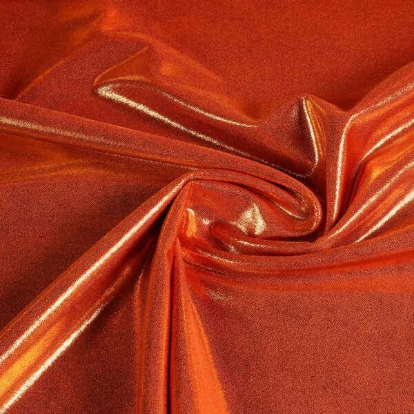 Mystique foil stof oranje