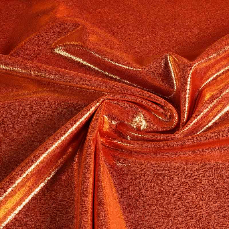 Mystique foil stof oranje