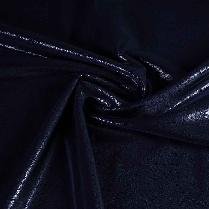 Mystique foil stof donkerblauw