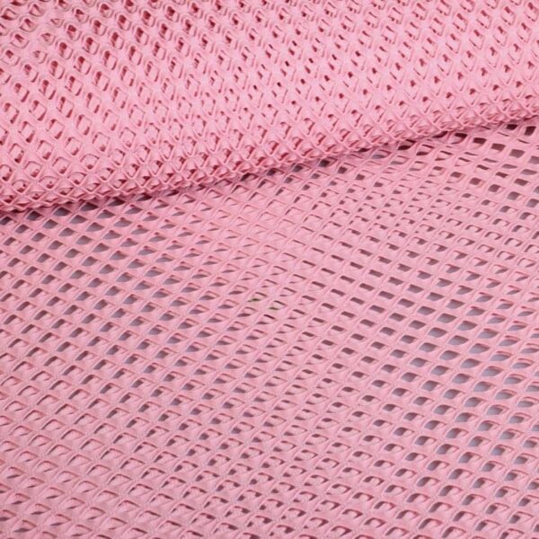 Elastische netstof grof oud roze