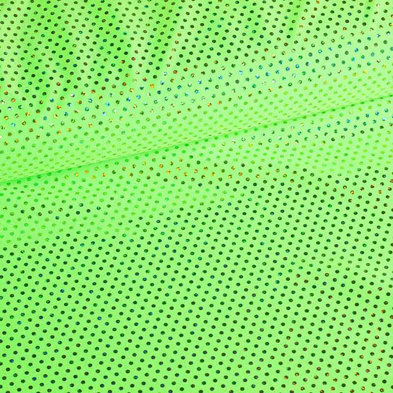 Pailletten stof stretch hologram lime