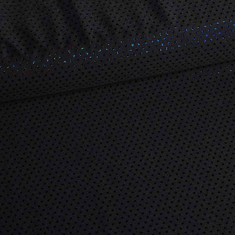 Pailletten stof stretch hologram zwart
