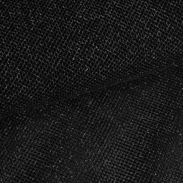 Elastische netstof glitter zwart