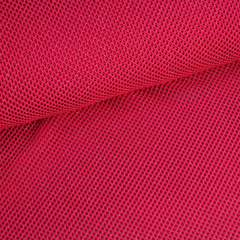 Elastische netstof glitter fuchsia