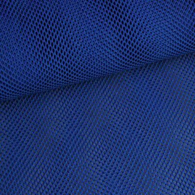 Elastische netstof glitter kobalt