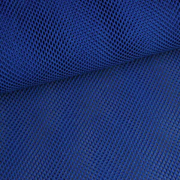 Elastische netstof glitter kobalt