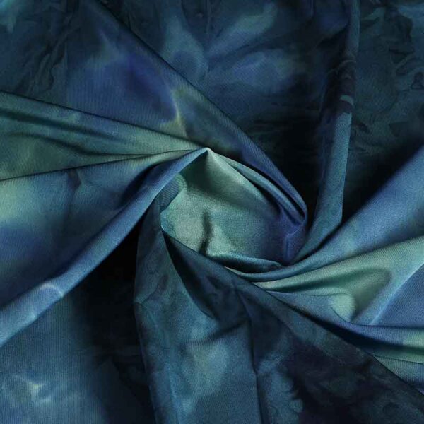 Lycra badpakstof tye dye petrol