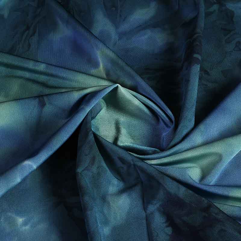 Lycra badpakstof tye dye petrol