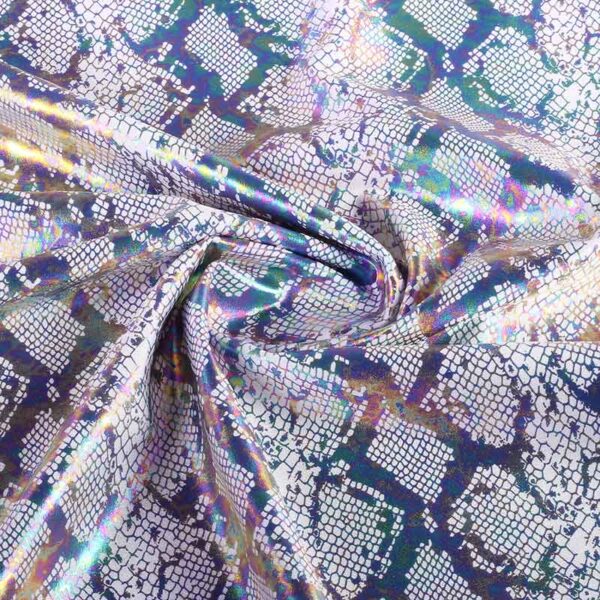 Stretch 4 way stof snake foil wit