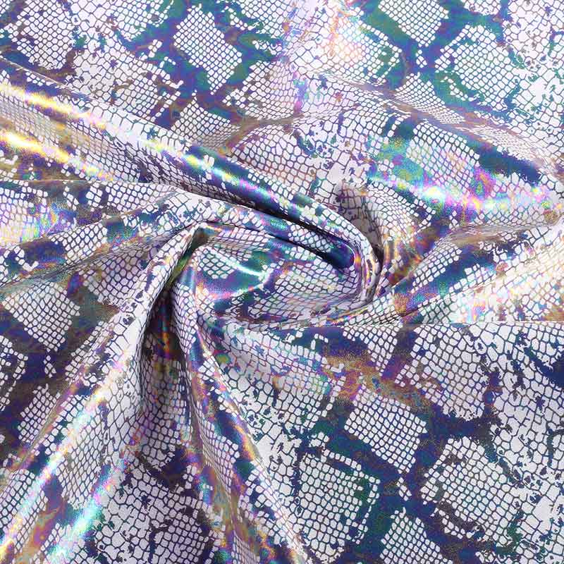 Stretch 4 way stof snake foil wit