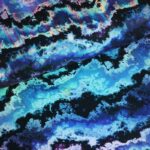 Stretch 4 way stof dynamic foil blauw