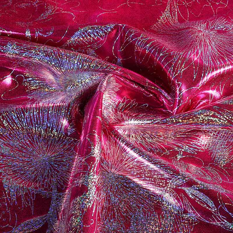 Stretch 4-way Japan foil stof fuchsia