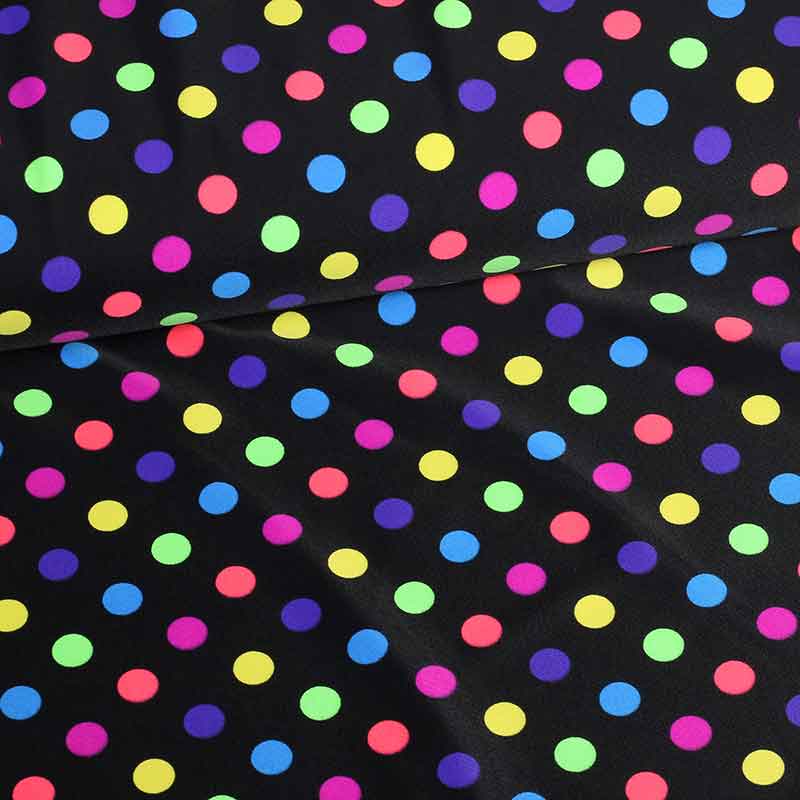 Stretch 4 way stof clown multicolor stip