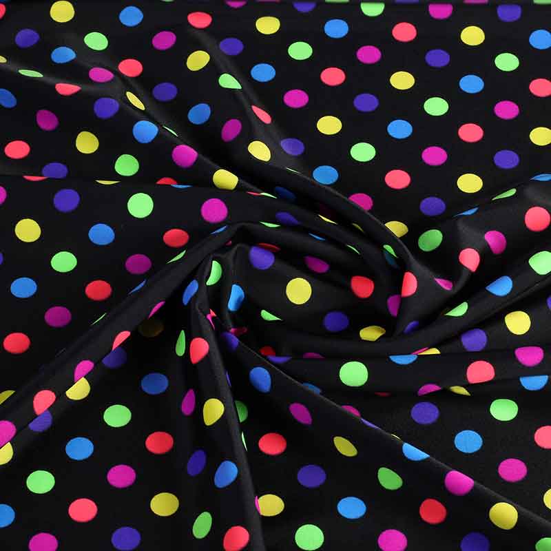 Stretch 4 way stof clown multicolor stip