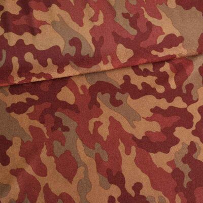Stretch 4 way stof camouflage legergroen