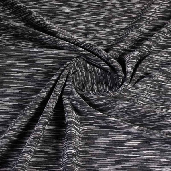 Tricot stretch stof grijs melange