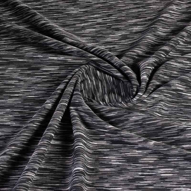 Tricot stretch stof grijs melange