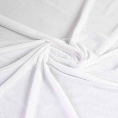 Stretch mesh stof wit