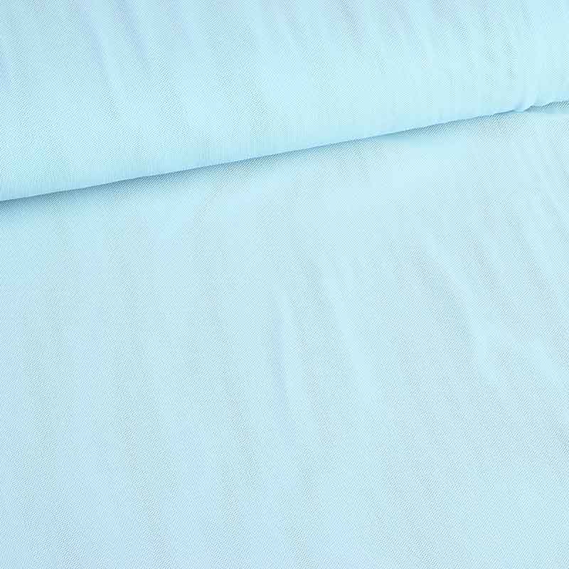 Stretch mesh stof babyblauw