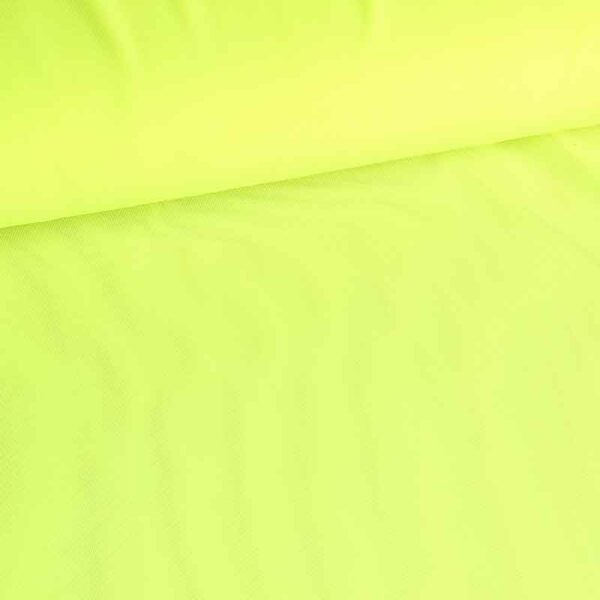 Stretch mesh stof fluor geel