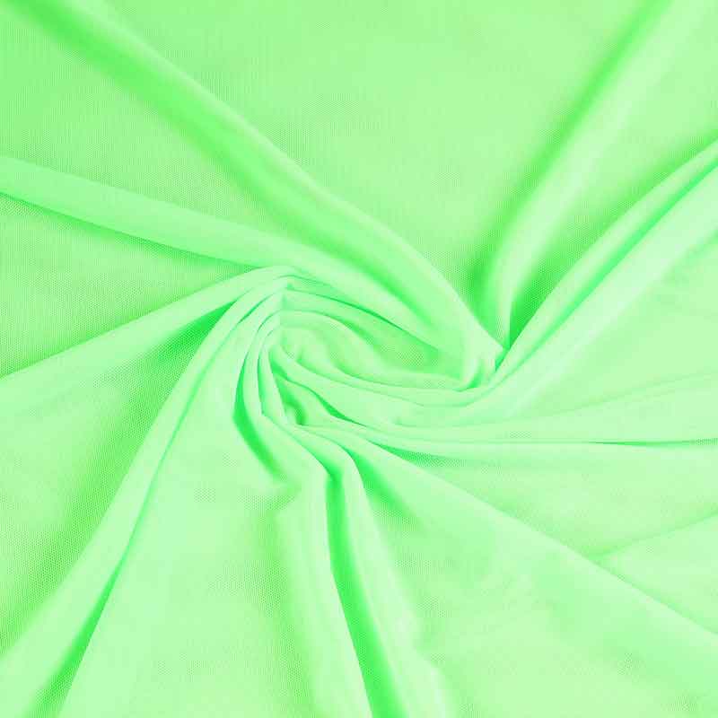 Stretch mesh stof fluor groen
