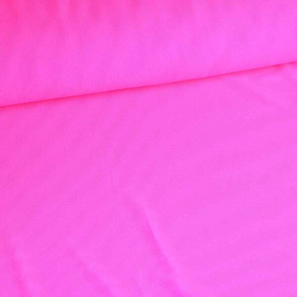 Stretch mesh stof fluor roze