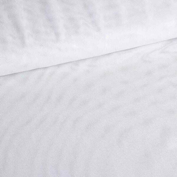Stretch mesh foil stof wit