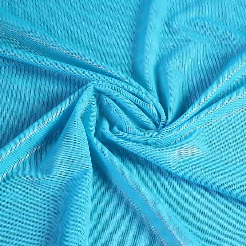 Stretch mesh foil stof aqua