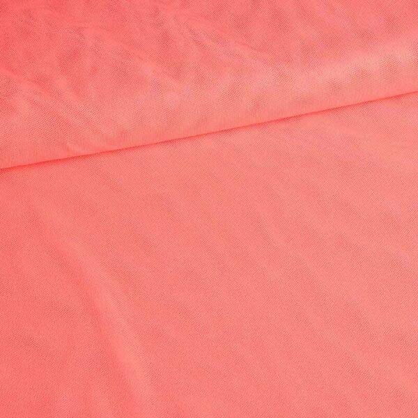 Stretch mesh foil stof oranje