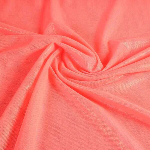 Stretch mesh foil stof oranje
