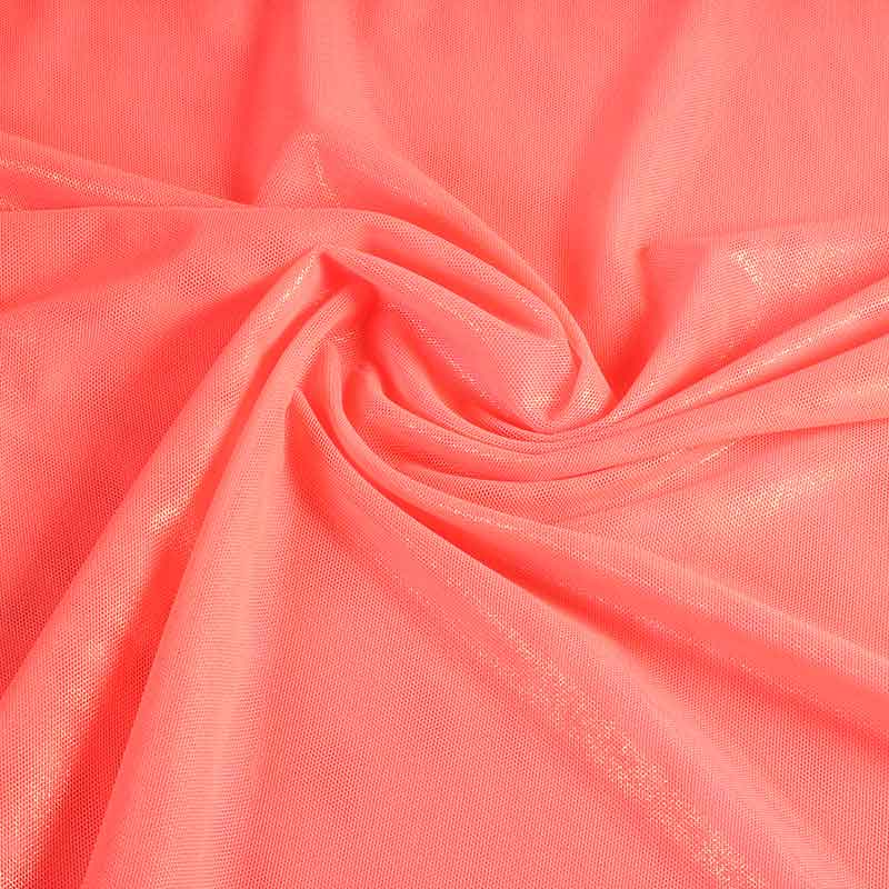 Stretch mesh foil stof oranje