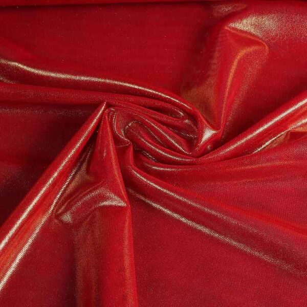 Stretch mesh foil stof rood