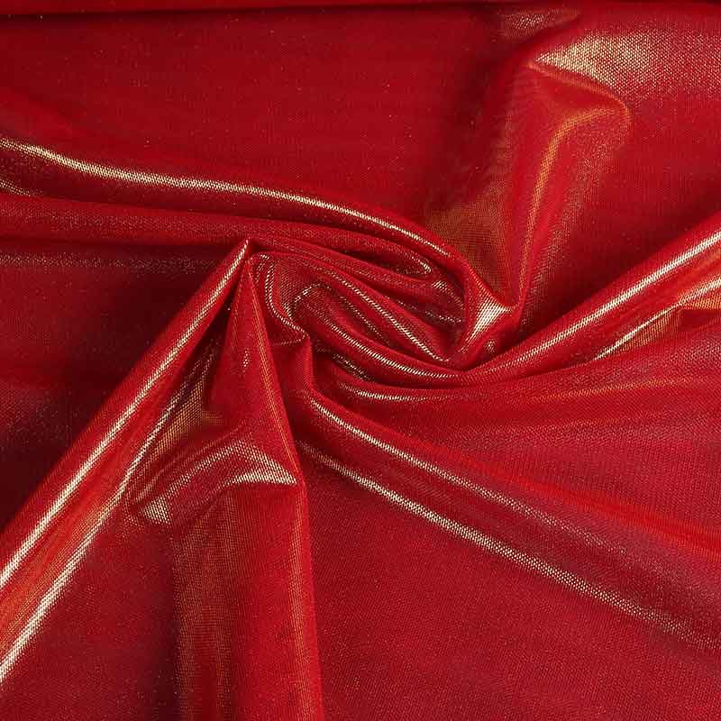 Stretch mesh foil stof rood