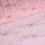 Mesh stof glitter stip roze