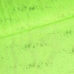 Mesh stof glitter stip lime