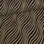 Glitter fantasie streep stof zwart goud