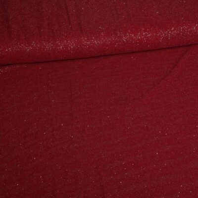 Mesh glitter stof bordeaux