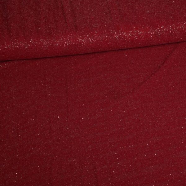 Mesh glitter stof bordeaux